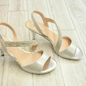 NEW Nina Nesta Slingback Pumps - Women's Size 8.5 M - Silver